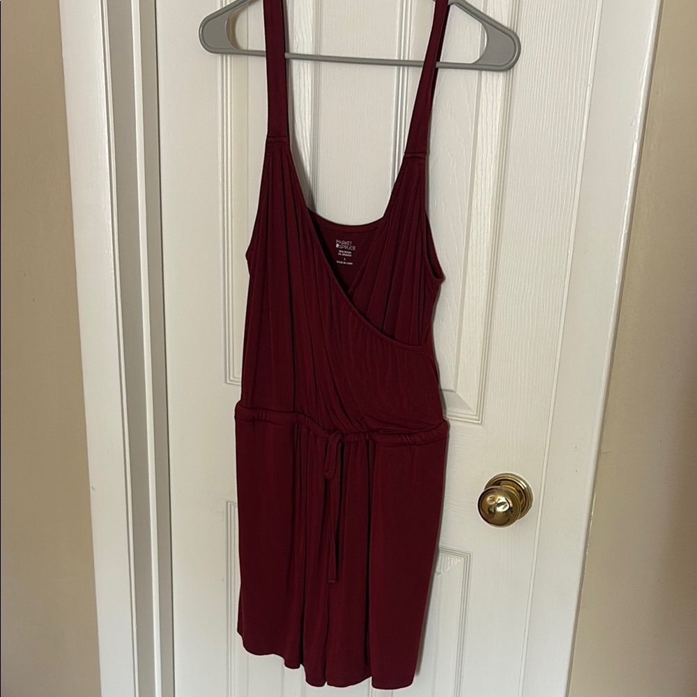 Market & Spruce Burgundy Romper